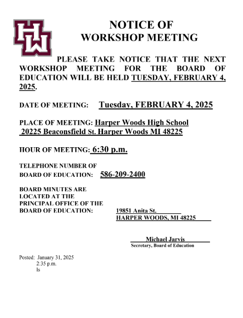 workshop meeting notice