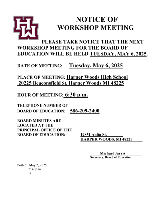 workshop meeting notice