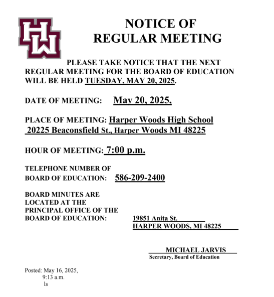 regular meeting notice