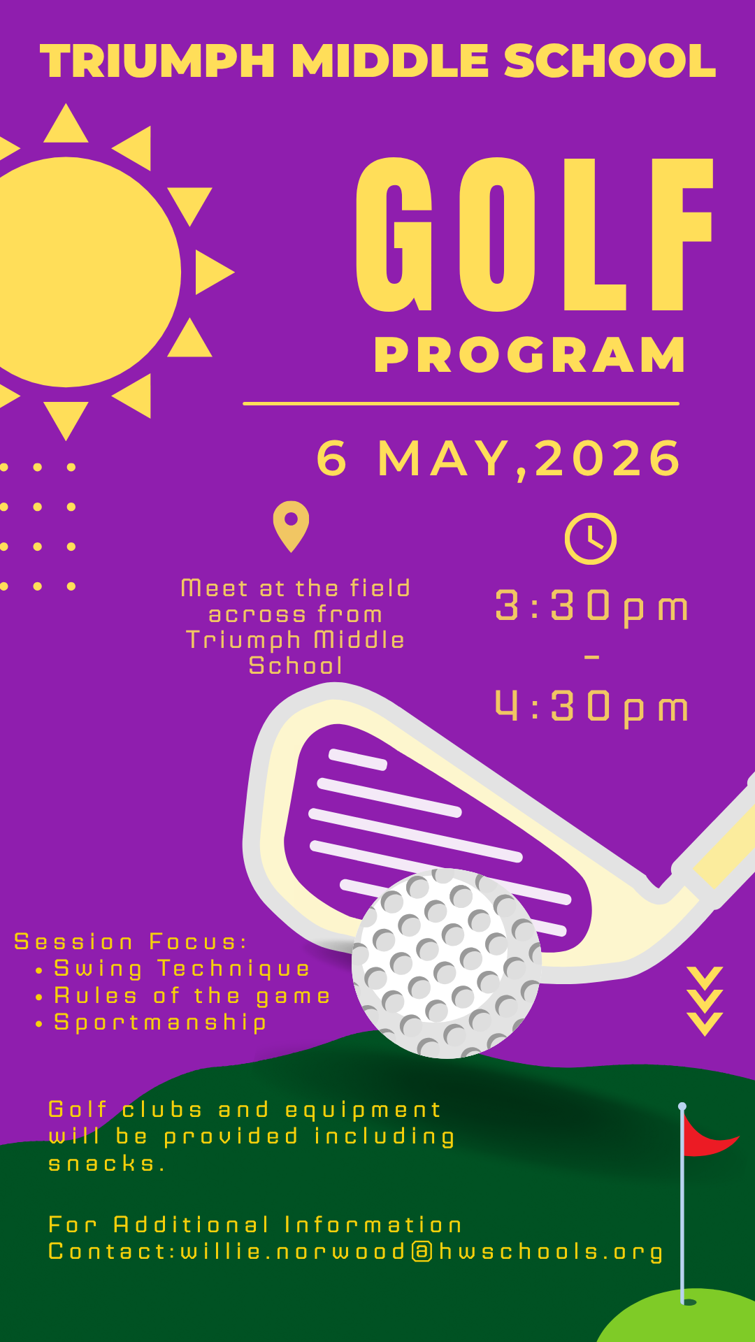 middle school golf program