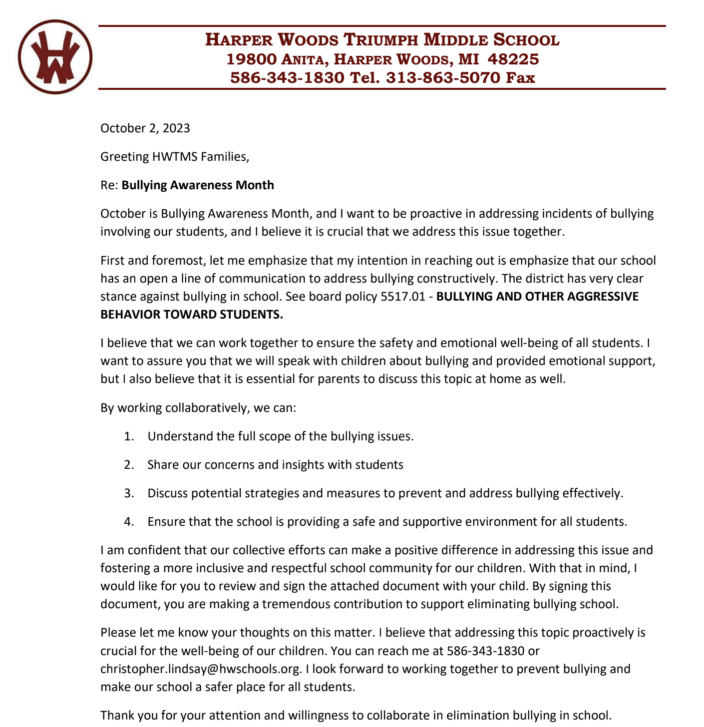 Bullying Awareness Month